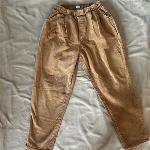 Tan Corduroy pleated Pants